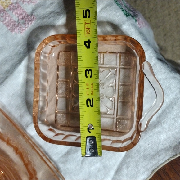Vintage pink depression glass trinket dish - Picture 6 of 6